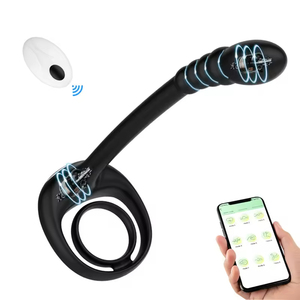 Anillo de sujeción con vibrador anal, control remoto inalámbrico o por aplicación, muy vendido. - Product Image 1