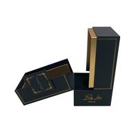 Emballage vide de haute qualité de 50ml de parfum au design unique Boîte de bouteille de parfum vierge personnalisée Boîte ouverte fendue double face