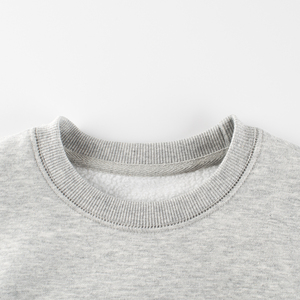 Jersey de cuello redondo para niños y niñas, ropa larga para bebés, sudadera de color sólido - Product Image 5