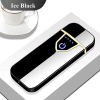 Produits très vendus 2023 - Briquet à cigarettes en métal coupe-vent - Rechargeable par USB - Briquet électronique