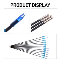 Flèches en fibre de verre SPG Archery pour enfants, 6 mm, 28 pouces, pour arc à poulies et arc classique, pointes obtuses, jeu de tir en extérieur, jouets CS