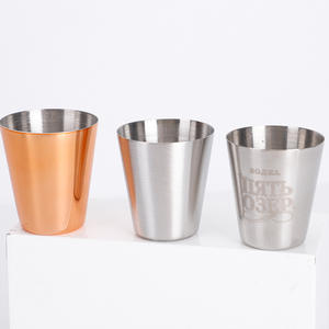 Modello inciso design logo personalizzato caffè 30ml 1oz bicchierini in acciaio inossidabile - Product Image 2