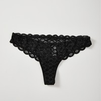 En stock – Culottes sexy en dentelle de style européen et américain, taille basse, respirantes, transparentes et ajourées pour femmes