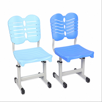 Chaises d'école individuelles réglables en hauteur, modernes, en plastique de haute qualité, durables, bleu-vert, pour chambre à coucher, vente en gros Hanru HR2502