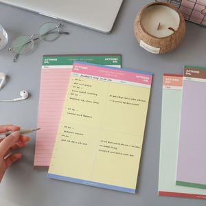 Papelería Personalizada, Bloc de Notas de Papel Offset de Hojas Sueltas Coloridas, Bloc de Notas Promocional con Logotipo Personalizado, Bloc de Notas con Rayas para Uso en Oficina - Product Image 3