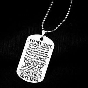 <span class=keywords><strong>Per</strong></span> <span class=keywords><strong>Mio</strong></span> <span class=keywords><strong>Figlio</strong></span>/Figlia Ciondolo In Acciaio Inox Dog Tag Collana Famiglia - Product Image 3