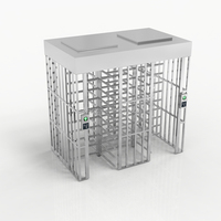 Pedestrian Access Control Gates Full Height Turnstile Singapore 304 Stainless Steel Anti-Tailgating Face Recognition SST