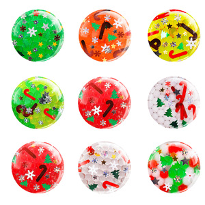Pelota Blanda de Agua con Purpurina Navideña, Juguete Sensorial Antiestrés de TPR, Juguete para Apretar, Burbuja Festiva, Regalo Navideño - Product Image 2