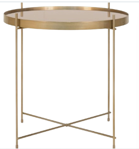 โต๊ะข้างโลหะสีโรสโกลด์ทันสมัยหรูหราโต๊ะกาแฟโต๊ะโค้งมนสำหรับห้องนั่งเล่นห้องอาหารขายทั่วโลกออกแบบให้มีมุมพิเศษ - Product Image 2