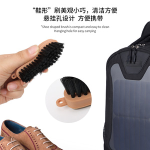 Yinste <b>Shoe</b> Brush With Pp Bristles <b>Soft</b> Hard Suitable For Cleaning <b>Shoes</b> Convenient To Carry - Product Image 4