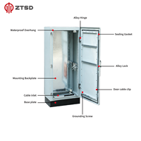 Armoire de distribution métallique en acier doux, étanche IP56, avec système de verrouillage sécurisé