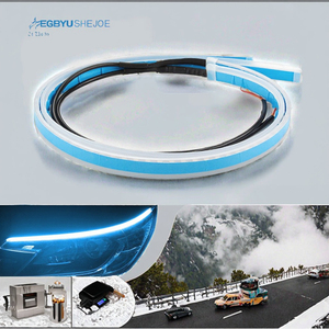 ไฟ LED DRL แบบยืดหยุ่นกันน้ำ 2 ชิ้นสำหรับรถยนต์ 12V อุปกรณ์เสริมไฟหน้ารถยนต์ ไฟวิ่งกลางวัน - Product Image 3