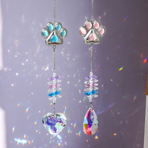 Memorial <span class=keywords><strong>Crystal</strong></span> Paw Suncatcher Modern Grief Gift por la pérdida de mascotas Rainbow Maker - Product Image 2