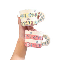 Ensemble tasse et soucoupe en céramique peinte à la main, motif floral, fait main, irrégulier, pour le petit-déjeuner, le lait, le café, le thé de l'après-midi