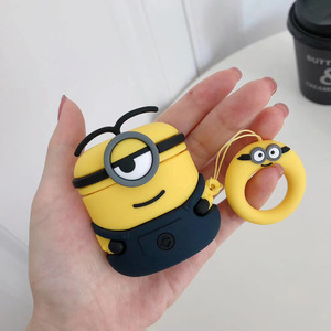 Pequeño hombre amarillo <span class=keywords><strong>en</strong></span> forma de dibujos animados de silicona auricular casewith gancho para los <span class=keywords><strong>airpods</strong></span> de <span class=keywords><strong>apple</strong></span> 1/2 pro - Product Image 1