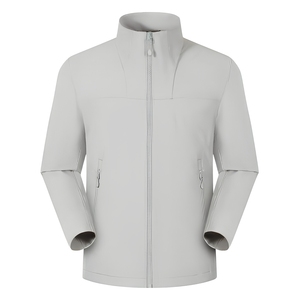 Chaqueta transpirable al por mayor, chaqueta softshell de poliéster de 300 g/m², chaqueta de viaje con logotipo personalizado para marcas de ropa estadounidenses - Product Image 1