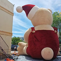 Nouvelle Mascotte Gonflable Géante Ours Noël Coloré pour Activités Publicitaires de Noël