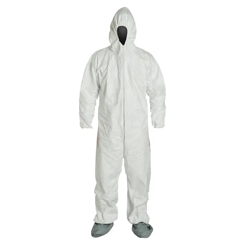 Waterproof White Color Disposable Microporous Coverall Spraying Painters Coveralls