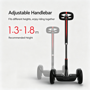 Patinete Eléctrico Inteligente de Autoequilibrio Rojo y Negro con Doble Rueda Antideslizante y Montaje en Poste - Product Image 5
