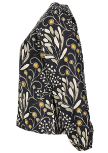 Haut pour femmes modernes 100% coton avec col rond et manches bishop Tissu doux et confortable Coupe décontractée Port quotidien décontracté - Product Image 4