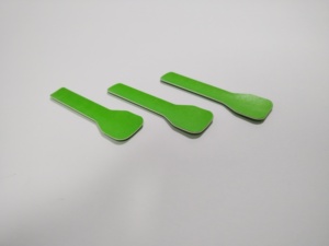 Cucchiaio di carta per Yogurt gelato biodegradabile verde stampato su misura - Product Image 4