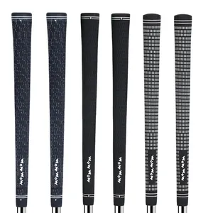 Xuất xứ nhà sản xuất OEM golf cao su Grips cổ điển màu đen Câu Lạc Bộ Golf Grips tiêu chuẩn Midsize biểu tượng tùy chỉnh màu Golf Grips