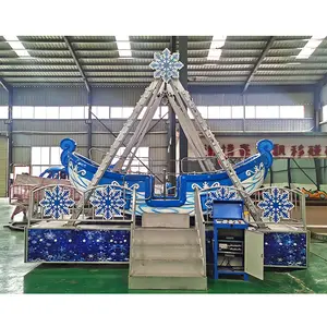 Zhengzhou Yueton Amusement Park Equipment Supplies Attraction Blue Ice Snow Pirate Ship Ride for kids