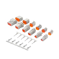 Kit de Conectores Automotrices Deutsch Serie DT de 6 Pines/Vías, Gris, DT04-6P/DT06-6S, Ensamblaje de Conector Macho y Hembra DT 04/06