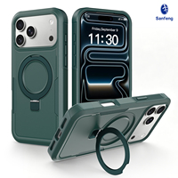 Coque de téléphone portable magnétique antichoc haut de gamme avec support pour iPhone 17 18 Pro Max, vente en gros d'usine, emballage personnalisé avec logo
