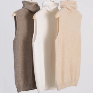 Gilet in Cashmere a Collo Alto <span class=keywords><strong>Senza</strong></span> <span class=keywords><strong>Maniche</strong></span> Stile Casual per Donna, Vendita all'Ingrosso - Product Image 6