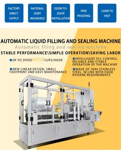 Automatische Melkthee Sluitmachine Beker Plastic Bekers Sealer Machine Met Datum Print