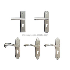 Stainless Steel <strong>Lever</strong> Door <strong>Handle</strong> <strong>Lock</strong> with Plate - Product Image 3