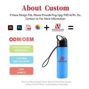 Bouteille d'eau pliable en silicone vert 600 ml pour sport et voyage, avec paille, pour boissons chaudes/froides – Cadeau promotionnel - Product Image 3