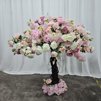 G01 Décoration de mariage Fausse soie fleurs de cerisier Sakura arbres roses artificiels centres de table pour table de mariage