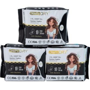 Envoltura individual de calidad superior Núcleo de hierbas Súper suave Alta absorción Almohadilla sanitaria con alas para mujeres - Product Image 1