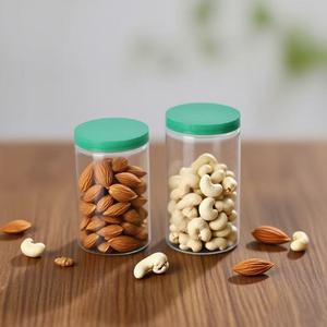 Frascos de Armazenamento <span class=keywords><strong>PET</strong></span> Quadrados com Tampas por Atacado |   Multiuso para Armazenamento de Alimentos, Lanches, Doces e Ração para Animais de Estimação - Product Image 1