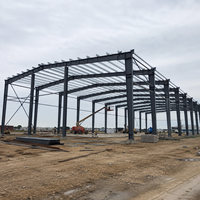 Structure en acier préfabriquée légère, moderne, facile à installer, personnalisable, à grande portée, pour entrepôt, grange, atelier