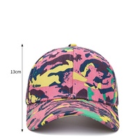 Gorra de Béisbol de Algodón de 6 Paneles con Estampado de Camuflaje, Ajustable, Estilo Americano Informal para Deportes al Aire Libre y Viajes