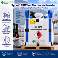 Sac en vrac conducteur de type C, Big Bag, Jumbo Bag, 1000 kg, 2000 kg, UN1309 pour poussière d'aluminium et de métaux combustibles, usage intensif