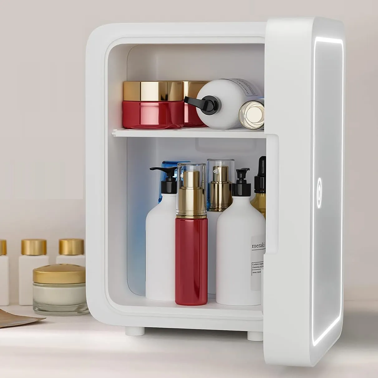 Năng lượng uống 9L Mini vẻ đẹp chăm sóc da cá nhân 12V mỹ phẩm 4L mát và ấm hơn tủ lạnh xe tủ lạnh