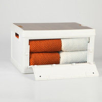 Boîte de rangement de camping pliante moderne à ouverture latérale avec couvercle en PP Organisateur de voiture de grande capacité