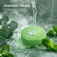 Tablettes de douche aromatiques vertes aux huiles essentielles, bombes de bain effervescentes pour spa, eucalyptus menthe, relaxantes, anti-stress, kit spa à domicile