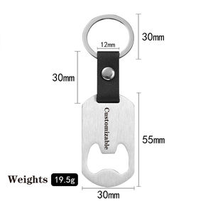 Изготовленный на заказ лазерный гравированный брелок из нержавеющей стали и открывалка для бутылок пива, логотип компании, металлические изделия с завода - Product Image 2