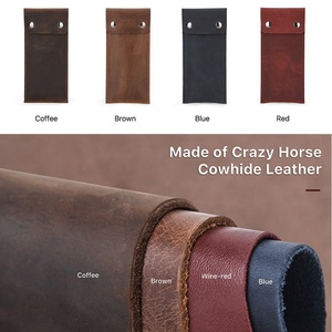 Bolsa de Cuero Crazy Horse para Relojes con Logotipo, Bolsa de Almacenamiento de Relojes con Botón a Presión de Alta Calidad, Bolsa de Embalaje para Joyería con Logotipo - Product Image 4