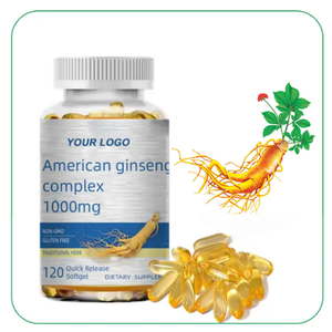Ausresonヘルスケアサプリメントマルチビタミン高麗人参複合体1000mgエキスアメリカ人<span class=keywords><strong>Panax</strong></span>高麗人参ソフトゲルカプセル - Product Image 2