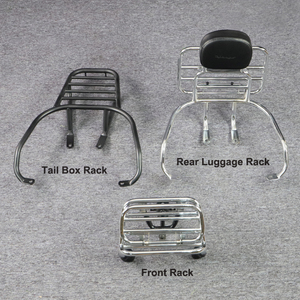 Borske Moto Staffa di Mensola Supporto Anteriore per <span class=keywords><strong>Peugeot</strong></span> <span class=keywords><strong>Django</strong></span> 125i 150i ARIA 4T E4 <span class=keywords><strong>Django</strong></span> 50 di ARIA 2T 4T Anteriore Holder Rack - Product Image 6