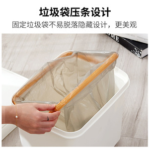Double Layer Sorting Trash Can 12L Above Push Button Lid Indoor Kitchen Waste Bin - Product Image 5
