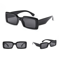 À la mode classique personnalisé Logo rétro à la mode femmes petites lunettes de soleil Rectangle pour dames unisexe