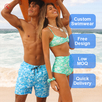 Shorts de surf pour hommes, design personnalisé, tissu extensible 4 directions