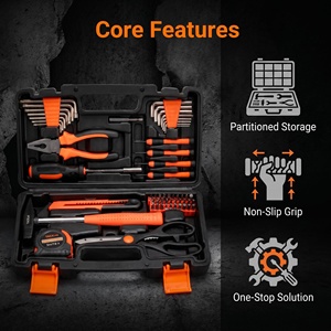 Juego <span class=keywords><strong>de</strong></span> Herramientas Mecánicas Portátiles Profesional <span class=keywords><strong>de</strong></span> 56 Piezas para Reparaciones Generales del Hogar y Proyectos <span class=keywords><strong>de</strong></span> Bricolaje - Product Image 1